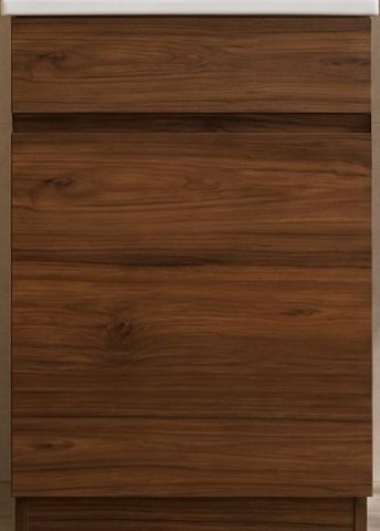 Blair Walnut Laminate Floormount Vanity with Ceramic Top