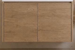 Clarke (Narrow) 900 Natural Oak Wall Hung Laminate Vanity Cab
