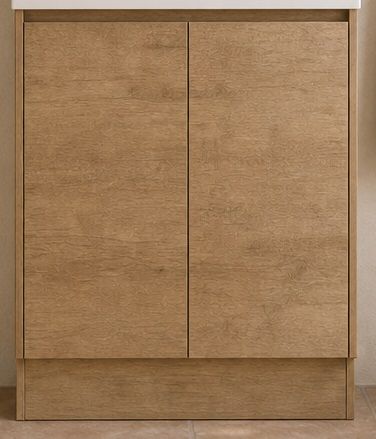 Clarke (Narrow) 600 Natural Oak Floor Mount Timber Laminate Vanity Cab