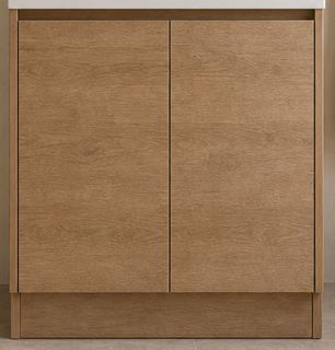 Clarke (Narrow) 750 Natural Oak Floor Mount Timber Laminate Vanity Cab