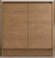 Clarke (Narrow) 750 Natural Oak Floor Mount Timber Laminate Vanity Cab