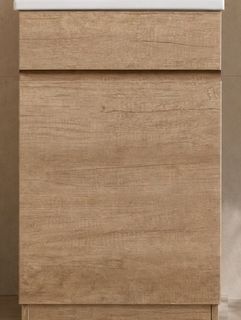 Blair Natural Oak Floormount Vanity with Ceramic Top