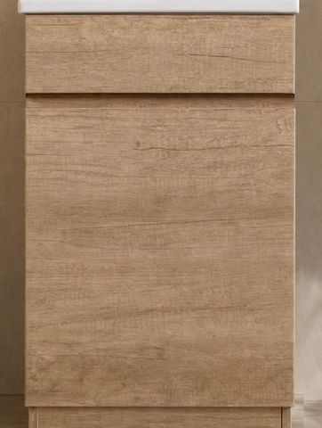 Blair Natural Oak Floormount Vanity with Ceramic Top
