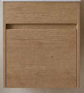 Blair Natural Oak Wall Hung Vanity with Ceramic Top