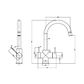 MECCA 3 WAY FILTERED MIXER TAP BRUSHED GOLD