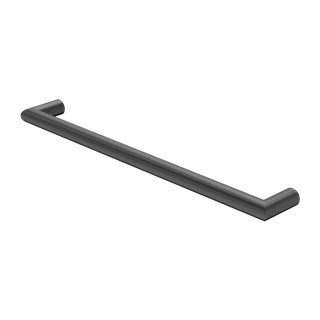 MECCA 240V SINGLE HEATED TOWEL RAIL GUN METAL