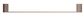 BIANCA SINGLE TOWEL RAIL 600MM BRUSHED BRONZE