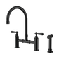 York Bridge Kitchen Set With Hand Spray Matte Black