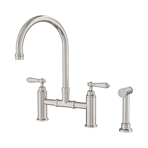York Bridge Kitchen Set With Hand Spray Brushed Nickel