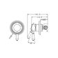 YORK SHOWER MIXER WITH METAL LEVER BRUSHED NICKEL