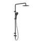 MECCA CARE 25MM GRAB RAIL 900MM TWIN SHOWER SET MATTE BLACK