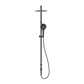 MECCA CARE 25MM GRAB RAIL 900MM TWIN SHOWER SET MATTE BLACK