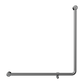 MECCA CARE 32MM 90 DEGREE BENT TUBE GRAB RAIL 750X750MM CHROME