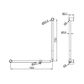 MECCA CARE 32MM 90 DEGREE BENT TUBE GRAB RAIL 750X750MM CHROME