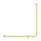 MECCA CARE 32MM 90 DEGREE BENT TUBE GRAB RAIL 750X750MM BRUSHED GOLD