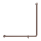 MECCA CARE 32MM 90 DEGREE BENT TUBE GRAB RAIL 750X750MM BRUSHED BRONZE