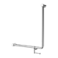 MECCA CARE 32MM 90 DEGREE BENT TUBE GRAB RAIL 750X750MM WITH TOILET ROLL HOLDER