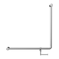 MECCA CARE 32MM 90 DEGREE BENT TUBE GRAB RAIL 750X750MM WITH TOILET ROLL HOLDER