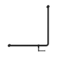 MECCA CARE 32MM 90 DEGREE BENT TUBE GRAB RAIL 750X750MM WITH TOILET ROLL HOLDER