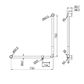 MECCA CARE 32MM 90 DEGREE BENT TUBE GRAB RAIL 750X750MM WITH TOILET ROLL HOLDER
