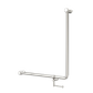 MECCA CARE 32MM 90 DEGREE BENT TUBE GRAB RAIL 750X750MM WITH TOILET ROLL HOLDER