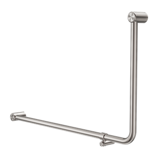 MECCA CARE 32MM DDA 90 DEGREE BENT TUBE GRAB RAIL 600X1000MM BRUSHED NICKEL