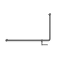 MECCA CARE 32MM DDA 90 DEGREE BENT TUBE GRAB RAIL 600X1000MM WITH TOILET ROLL HO