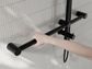 MECCA CARE 32MM T BAR GRAB RAIL 1100X750MM TWIN SHOWER SET MATTE BLACK