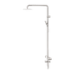 MECCA CARE 32MM T BAR GRAB RAIL 1100X750MM TWIN SHOWER SET BRUSHED NICKEL