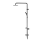 MECCA CARE 32MM T BAR GRAB RAIL 1100X750MM TWIN SHOWER SET GUN METAL