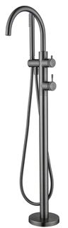 Mica Gunmetal Fluted Freestanding B/Spout W/Hpiece