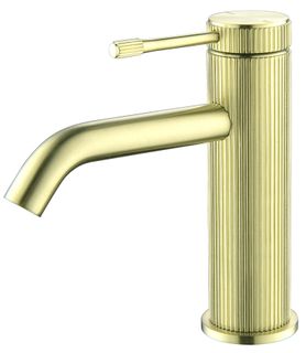 Mica Fluted Basin Mixer - French Gold