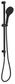Mica Black  Fluted Shower Head on Rail