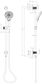 Mica Black  Fluted Shower Head on Rail