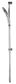 Mica Brushed Nickel Fluted Shower Head on Rail