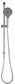 Mica Brushed Nickel Fluted Shower Head on Rail