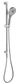 Mica Brushed Nickel Fluted Shower Head on Rail