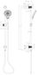 Mica Brushed Nickel Fluted Shower Head on Rail