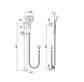 Nova Shower On Rail Electroplated Matt Black