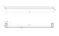 Nova Electroplated Brushed Chrome Single Towel Rail 750mm