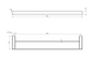 Nova Electroplated Chrome Double Towel Rail 600mm
