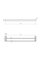 Nova Electroplated Brushed Chrome Double Towel Rail 750Mm