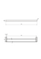 Nova  Electroplated Matt Black Double Towel Rail 750Mm