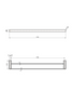 Nova Pvd Champagne Double Towel Rail 750Mm