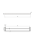 Nova Electroplated Gunmetal Double Towel Rail 750Mm