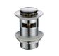 MN ELECTROPLATED BRUSHED CHROME 32MM POP-UP WASTE WITH OVERLOW