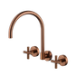 Ryker Champagne Wall Sink Set 1/4 Turn