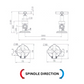Ryker Champagne Washing Machine Stops 1/4 Turn