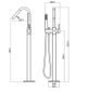 Star PVD Champagne Freestanding Bath Spout with Shower