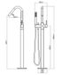 Star Electroplated Gunmetal Freestanding Bath Spout with Shower